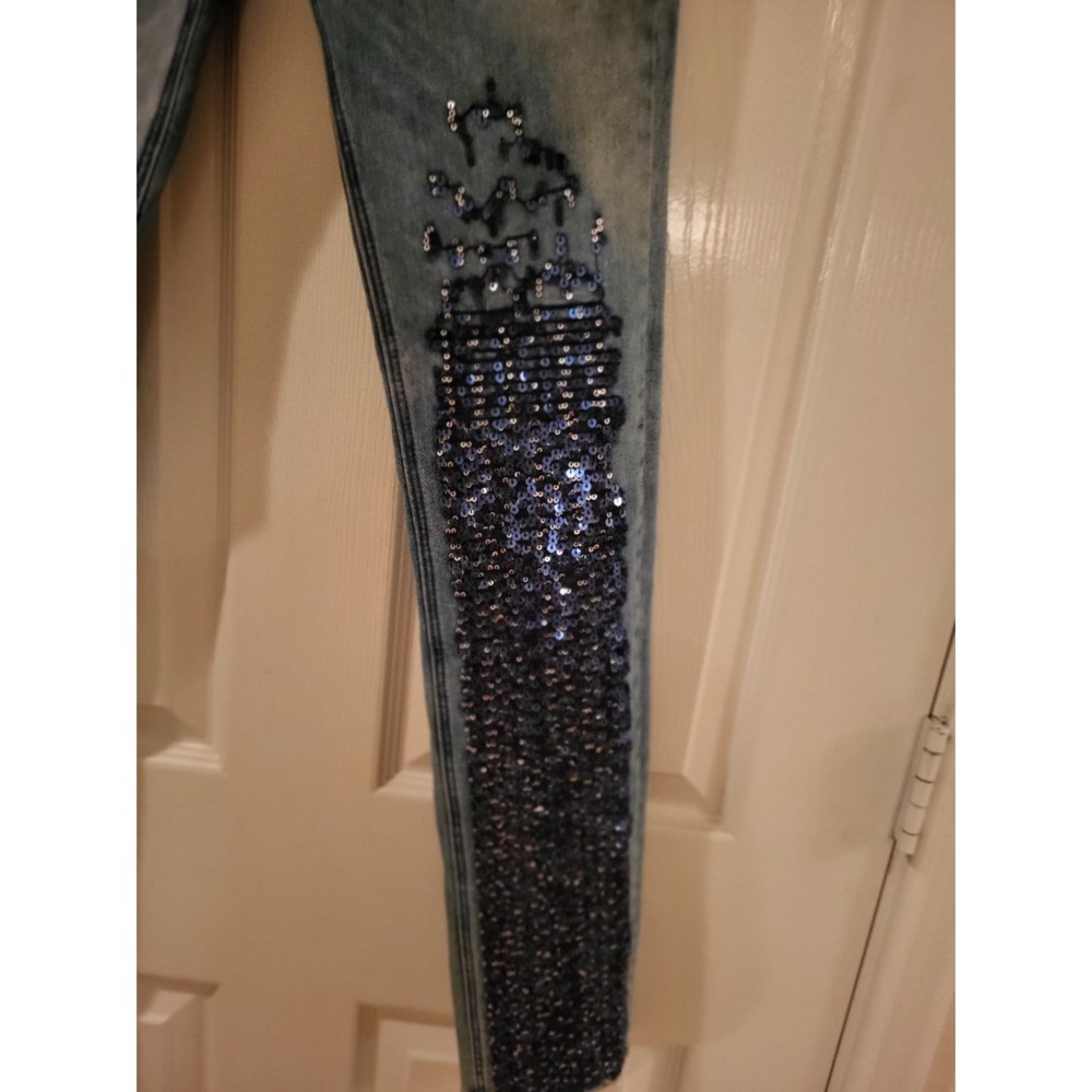Esparanto Sequined Skinny Jeans - Picture 2 of 10